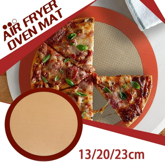 FurNest Round Silicone Baking Mat Heat Resistant Baking Sheets Pad Oven Fryer L