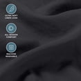 thumbnail image 3 of Bare Home Washed Sheet Set - Premium 1800 Collection - Deep Pocket - 4 Piece - King, Black, 3 of 8