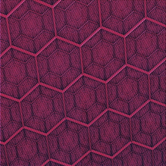 Ahgly Company Indoor Square Patterned Dark Magenta Purple Area Rugs, 8' Square