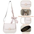 thumbnail image 3 of Bolso de hombro de PU nuevo de verano, bolso cuadrado pequeño, bolso de hombro de mujer blanco, 3 of 5