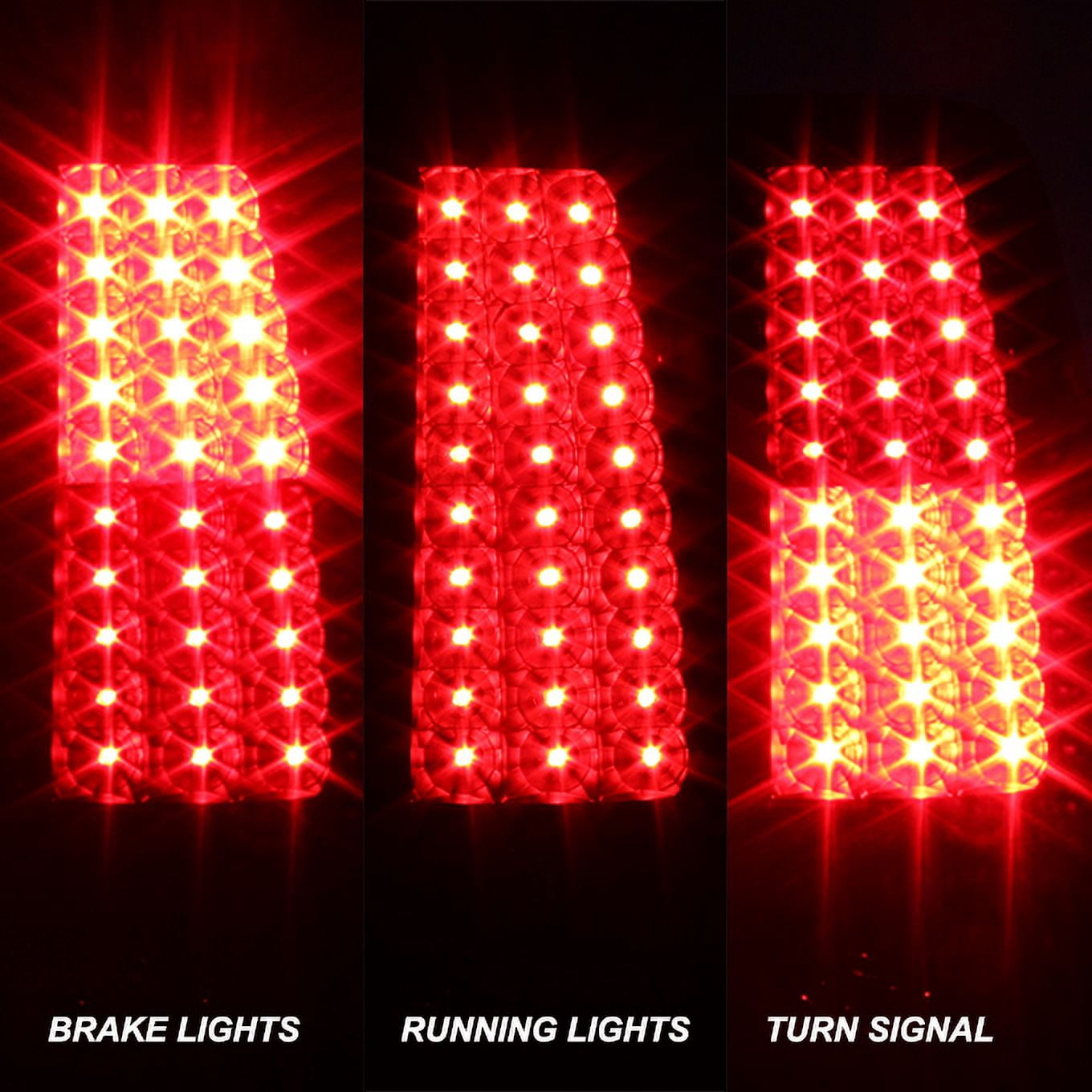 AKKON - For 99-02 Chevy Silverado 09-03 GMC Sierra Pickup Truck Black Smoked G2 LED Tail Lights Brake Lamps Pair