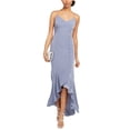 thumbnail image 1 of Adrianna Papell Womens Button Down Mermaid Dress dustyblue 16, 1 of 1