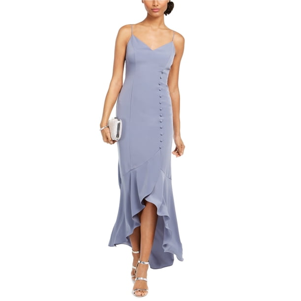 Vestido de sirena con botones Adrianna Papell para mujer Azul 6