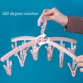 thumbnail image 3 of Dinheiro Tendedero plegable con 12 clips para secar calcetines, lencería, ropa de bebé, toallas, tendedero giratorio para calcetines, 3 of 6