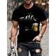 thumbnail image 1 of Camiseta informal con gráfico de cerveza para hombre: diseño evolutivo y divertido, cómoda camiseta de algodón con cuello redondo para uso informal y reuniones al aire libre., 1 of 5