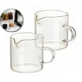 thumbnail image 1 of 2 Sets of Espresso Cups, 4 oz Double-Ended Glasses, Cream Cups with Handles, Clear Glass Milk Cups, for Milk Coffee Tea, Mini Coffee Cups, 1 of 5