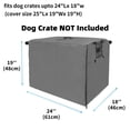 thumbnail image 2 of Funda de jaula para perros Joroamp para jaulas de 24 pulgadas, impermeable, gris, 2 of 5
