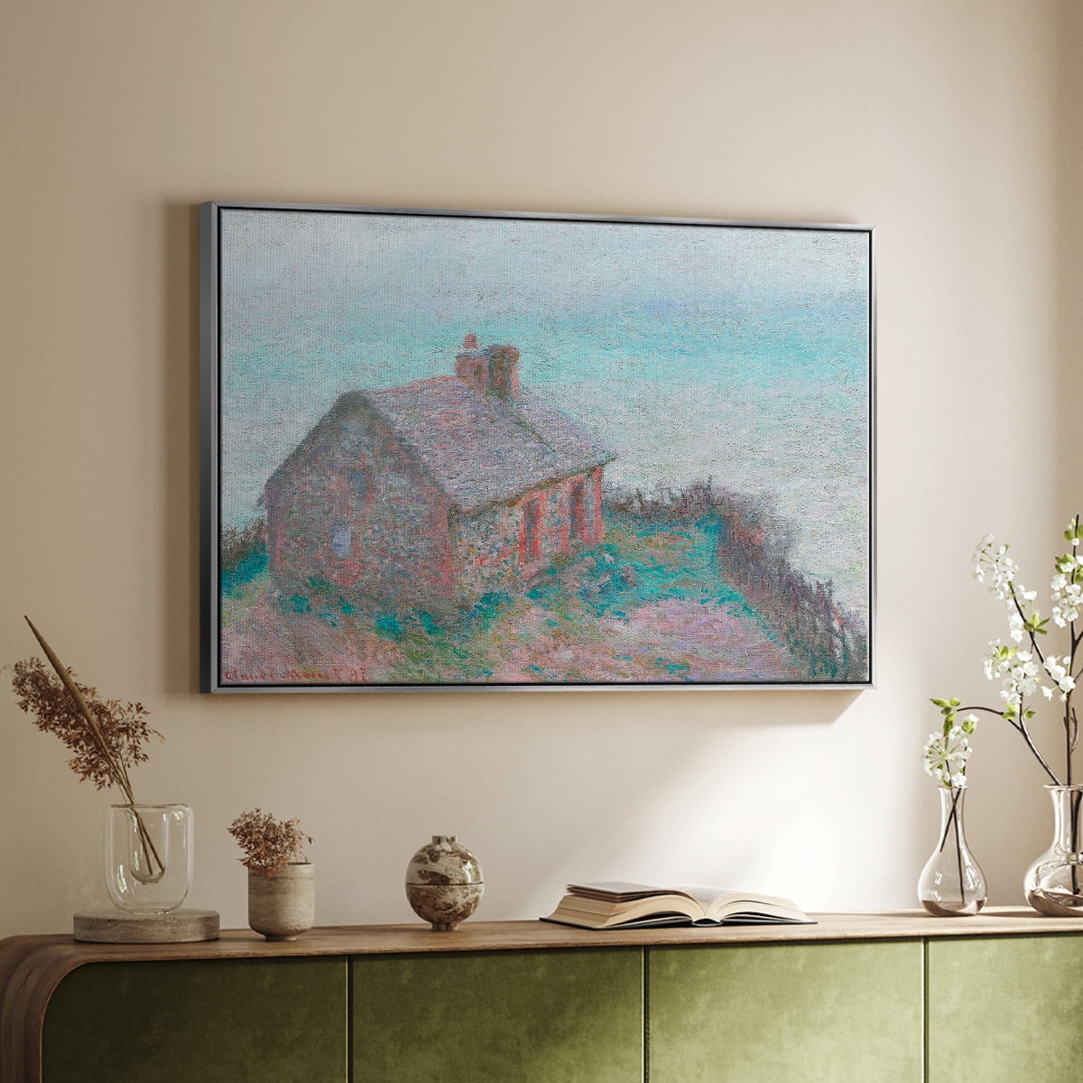 Vintage Landscape-CXLIX By Wexford Home Framed in Silver Wood Gallery Wrapped Canvas 25 in. x 37 in.