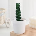 thumbnail image 6 of Eolstice Artificial Potted Plants, Fake Plastic Flowers with White Pots, Small Arrangement, Home Table Kitchen Bar Decor, Office Indoor Decoration, 6 of 6