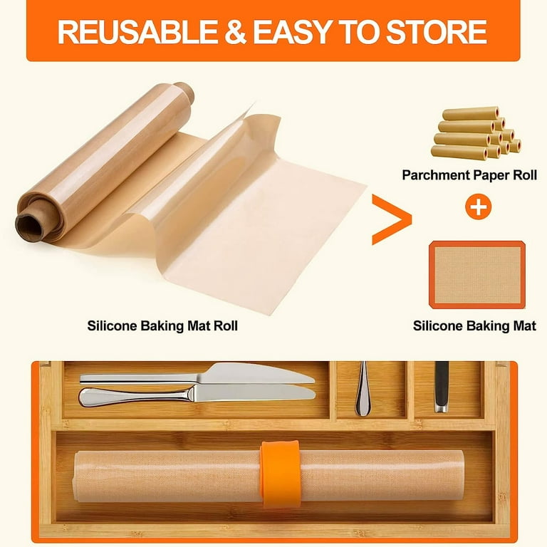 As Seen on TV Non-Stick Silicone Baking Mat Roll - Beige (16 in. x
