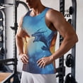 thumbnail image 5 of Fotbe Red And Blue Fire Dragon A Pattern Men's Quick Dry Workout Tank Top Gym Muscle Tee Fitness Bodybuilding Sleeveless T Shirt Breathable Workout Shirt-Large, 5 of 9