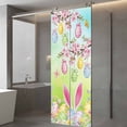 thumbnail image 3 of Easter Window Privacy Film, Spring Bunny Colorful Rabbit Eggs Butterfly Blue Green Static Cling UV Sun Blocking Tint Film Heat Control Windows Films for Bedroom Bathroom, Window Stickers 29.5"x78.7", 3 of 7
