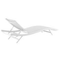 thumbnail image 3 of Modway Glimpse Modern Aluminum Patio Chaise Lounge Chair in White (Set of 2), 3 of 5