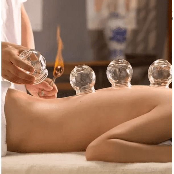 Ventosas Terapeutica Vidrio Relajación Adelgazamiento Kit 16, Transparente