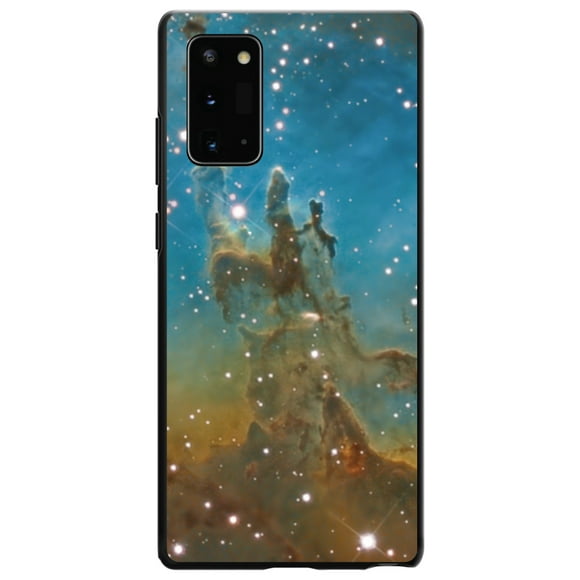 DistinctInk Case for Samsung Galaxy Note 20 (6.7" Screen) - Custom Ultra Slim Thin Hard Black Plastic Cover - Eagle Nebula Blue Green - Show Your Love of Astronomy