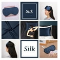 thumbnail image 4 of Unique Bargains 2-Pack Silk Pillowcase Eye Cover Set Navy Blue Standard, 4 of 8