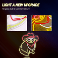 thumbnail image 4 of Lavish Cover Cowboys Hat Cat LED Neon Sign Dimmable USB for Bedroom Wall Decor Christmas Gifts Teen Kids Dorm Living Room(15.7 * 12.6in), 4 of 10