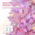 thumbnail image 4 of Slim Pencil Snow Flocked Christmas Tree - Artificial Xmas Tree for Small Spaces with Metal Stand, 4 of 5