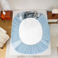 thumbnail image 4 of Manfei Watercolor Cows Fitted Sheet Queen 3-Piece,Farm Animal Bedding,White Light Blue,1 Fitted Sheet and 2 Pillowcases, 4 of 6