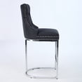 thumbnail image 5 of MIKIBAMA Modern Velvet Counter Height Barstools with Backs, Black (Set of 2), 5 of 10