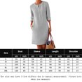 thumbnail image 2 of Vestido Vestido informal de lino y algodón con cuello redondo para mujer, traje diario con botones (gris M) Kuymtek Gris T M para Mujer, 2 of 6