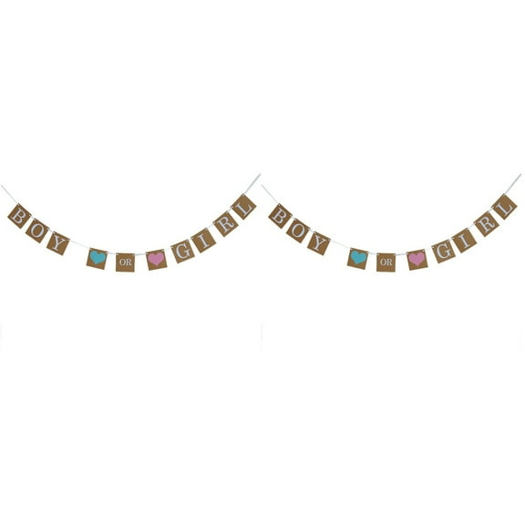 2 Pieces Gender Reveal Decorations Reusable Party Joyful Atmosphere Baby