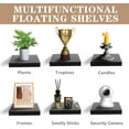 thumbnail image 4 of Sorbus Square Floating Shelf for Wall - 3 Small Shelves with Invisible Mounting Brackets for Living Room Decor, Bedroom, Bathroom Decor, Home & Kitchen - 9" Black Wall Shelf to Display Photos Trophies, 4 of 8