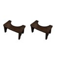 thumbnail image 1 of Inteprter Taburete de baño de bambú, asiento impermeable antideslizante para caca, taburete para adultos embarazadas, orinal para personas Marrón nuez 2Conjunto, 1 of 6