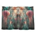 thumbnail image 7 of Yayeee Kitchen Curtains Light Filtering 27"x36" Rod Pocket Short Cafe Window Panel, Psychedelic Forest, 7 of 7