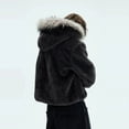 thumbnail image 4 of Mens Hoodies Zip Up Plush Collar Cardigan Y2k Hoodies Plush Fleece Jackets Color Grey Size L, 4 of 5