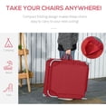 thumbnail image 4 of Chaise Longue Pliante d'Extérieur, Chaise Longue Inclinable avec Dossier Réglable et Tissu en Maille Respirant, Rouge Vin, 4 of 7