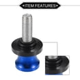 thumbnail image 4 of Unique Bargains 1 Pair Swingarm Spools, CNC Swing Arm Spools Slider Stand Universal for Motorcycle Durable Aluminum Alloy Blue 10mm, 4 of 7
