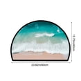 thumbnail image 3 of Aoznliie Bathroom Rugs, Half Circle Non Slip Absorbent Bath Mat, 24x16 inch Beach Wave Rug for Bathroom Floor, Multicolor, 3 of 6