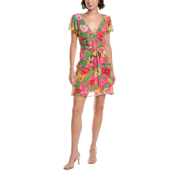 Milly womens  Lee Tulip Mini Dress, 8, Pink