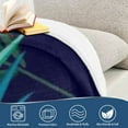 thumbnail image 4 of Yayeee Throw Blanket for Couch Soft Warm 50" x 60" Sofa Chair Bed Decoration, Blue Floral, 4 of 7