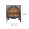 thumbnail image 5 of Veria Small China Cabinet, 2 Door Arch Frame, Matte Black 42 Inch, 5 of 6