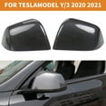 thumbnail image 4 of YeekTok Fit 2020 2021 Tesla Model Y Side Door Mirror Cover, Car Accessories Matte Carbon Left, Black, 4 of 6