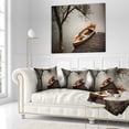 thumbnail image 3 of Designart Little Rowing Boat Ferry - Boat Throw Pillow - 18x18, 3 of 5