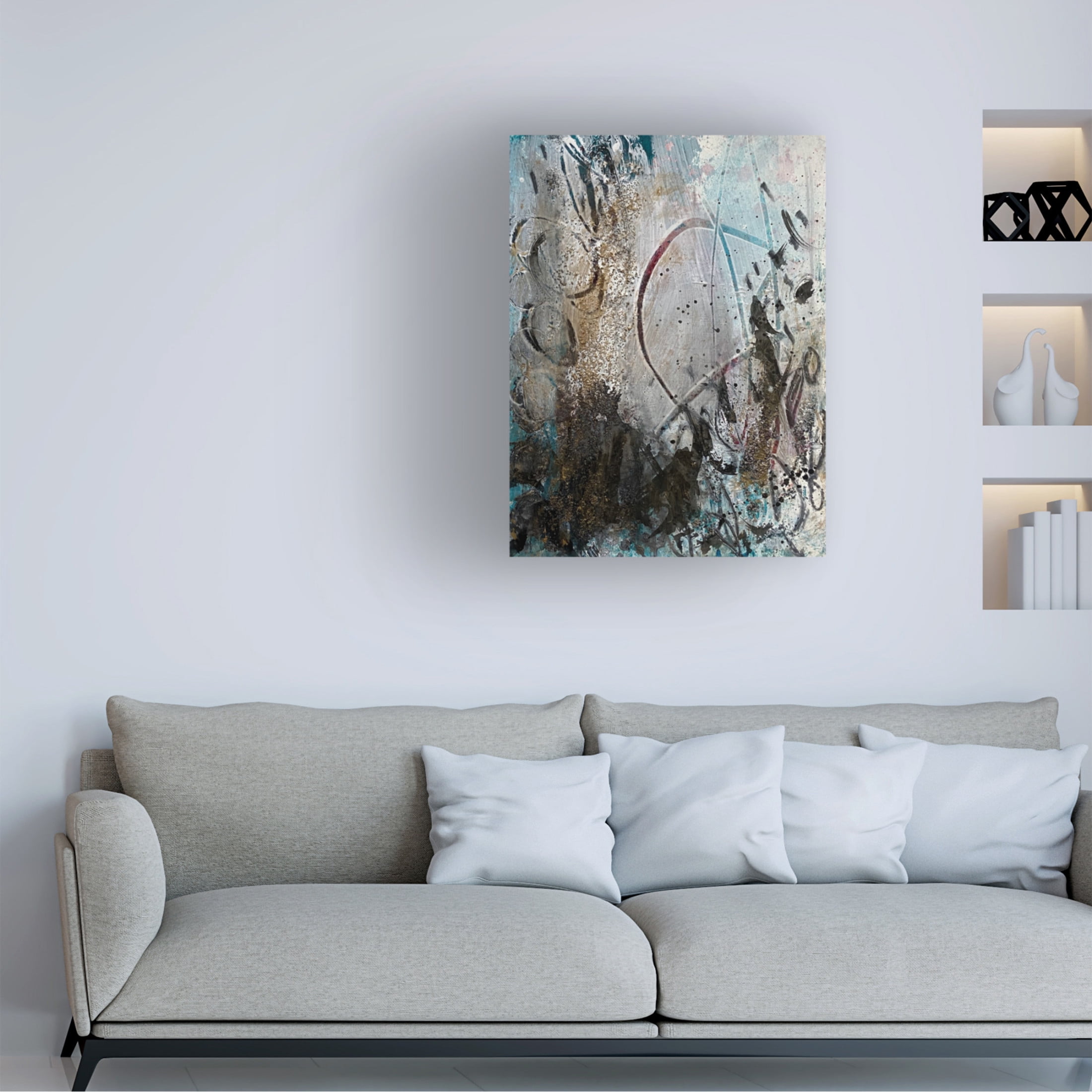 Canvas Wall Art - Deb Chaney 'Afx O' Wall Art for Living Room, Bedroom, or Office Décor by Trademark Fine Art - 24 x 32 Inches