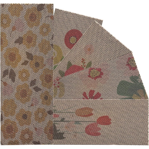 Vivicreate 5 Piece High-Density, Reversible, Breathable Cardboard Cat Scratching Lounge Bed