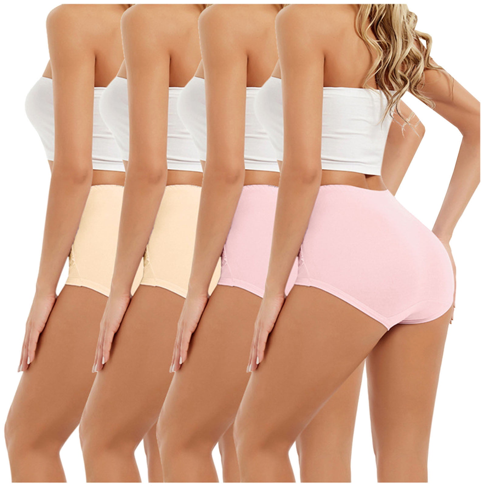 HUPOM Control Top Pantyhose For Women Underwear For Women Period Leisure  Tie Drop Waist Orange 3XL 