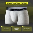 thumbnail image 4 of Ham&Sam Men's Boxer Brief 5 Pack Bamboo Rayon Soft Comfortable Underwear Trunks for Men, 4 of 6
