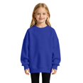 thumbnail image 2 of Ruyang Youth Girls Oversized Sweatshirt Drop Shoulder Crewneck Kids Long Sleeve Pullover Soft Polyester Casual Basic Tops, 2 of 9