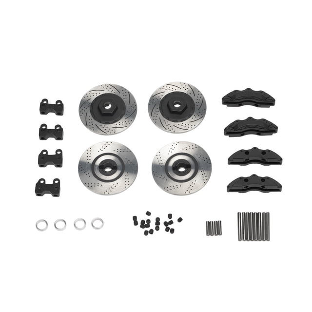 Vogacara Acero inoxidable DIY RC Disco de freno Juguete portátil Suministros para automóviles Componente Accesorios Reemplazo para coches TRX4 Kits de construcción modelo Negro Vogacara FN000859-01