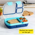 thumbnail image 4 of Tasty Kids Bento Box with Removable Tray and Handle, Blue, 4 of 10
