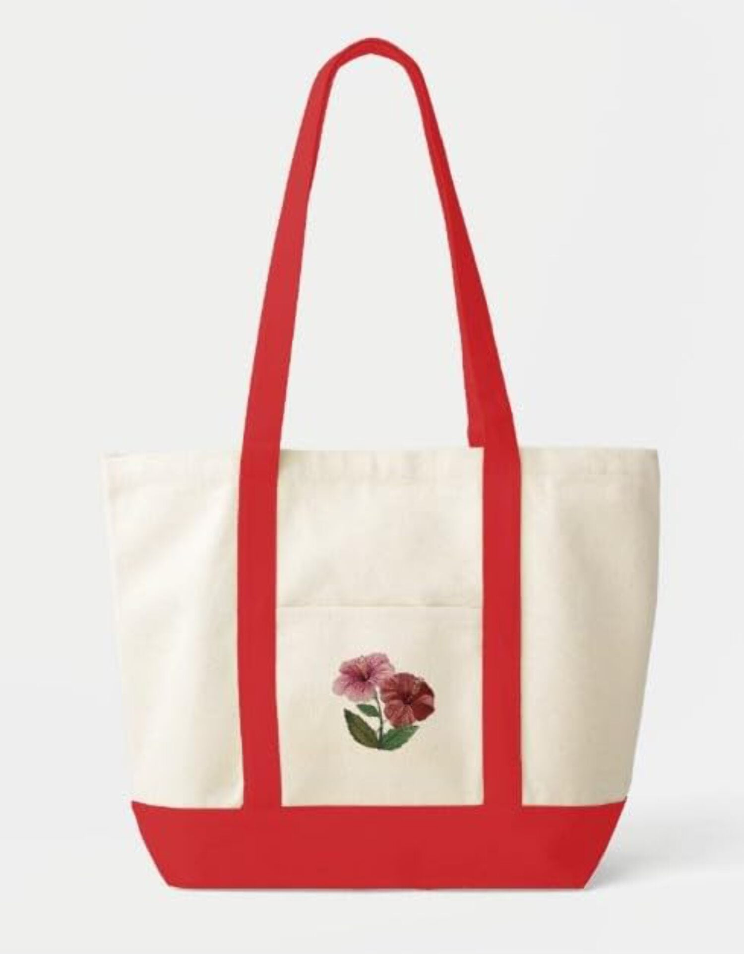 Beyond Vision Custom Flower Hibiscus Flower Embroidered Iron on/Sew Patch (5.88" x 5.9")