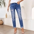 thumbnail image 4 of iHPH7 Petite Jeans for Women Fall Clothes Ripped Jeans Womens Women's Jeans Straight Leg Jeans for Women Travel Pants Women Denim Pants for Women Light Blue XXL, 4 of 4