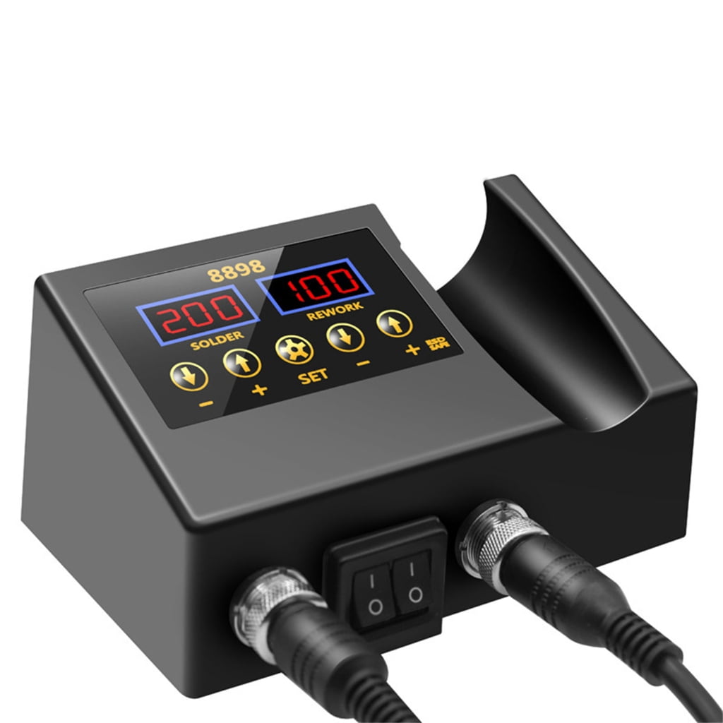 MOMOJIA Hot Air Rework Soldering Station With Heat Guns Set Temperature LED Screen Display For Electronics Repair Accessories