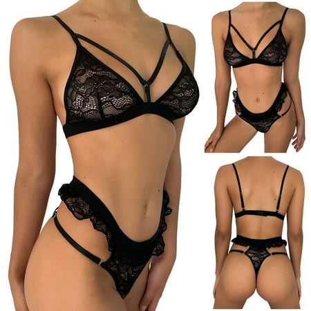 

Ladies Sexy Lingerie Teddy Eyelash Lace Black Temptation Sexy Lingerie