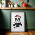 thumbnail image 6 of Xmas Is Coming - Illustration Dog Christmas Humor Black and White Winter Typography Black Framed Wall Art Print 12 x 18 inches, 6 of 8